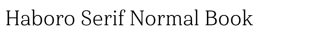 Haboro Serif Normal Book image